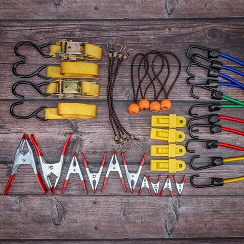 TOOLUXE 50969L شبكة شحن قابلة للتعديل | 3 × 5 بوصة | 36 × 60 بوصة | بنجي نت | 16 خطافًا من النايلون القوي | مثالية لنقل الأحمال والتحرك والتخييم | الباب الخلفي، رفوف الدراجة، تأمين الأحمال in Kuwait