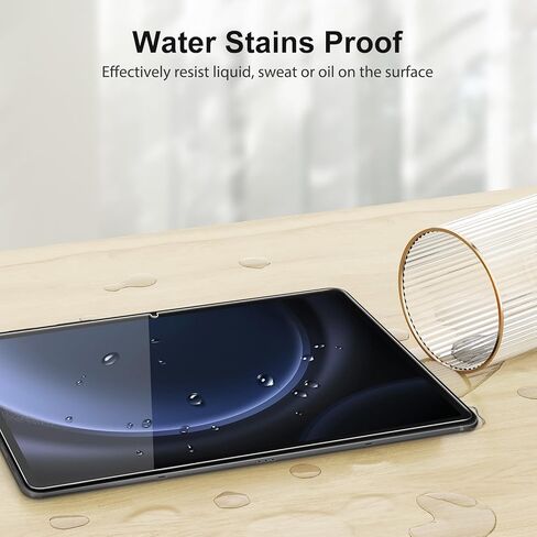 واقي شاشة SPARIN مكون من قطعتين لجهاز Samsung Galaxy Tab S9 FE Plus 12.4 بوصة، زجاج مقسى عالي الدقة لجهاز Samsung Tablet S9 FE Plus 2023، مضاد للخدش، حساس للمس in Kuwait