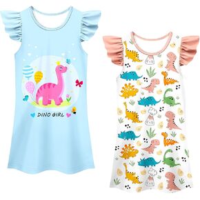 Kids Girls Princess Dress Gown 2pcs Toddlers Casual Wear Cute Dresses 3-8 Years