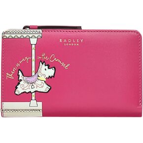 Radley Coulis Magic Carousel محفظة Bifold متوسطة ، وردي ، وردي