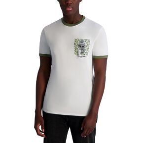Karl Lagerfeld Paris Men's Short Sleeve Crewneck Graphic Design T-Shirt