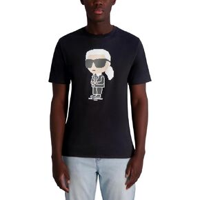 Karl Lagerfeld Paris Men's Short Sleeve Crewneck Graphic Design T-Shirt