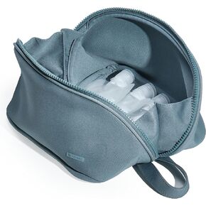 Line+Arc Machine-Washable Neoprene Bag Bag (Ocean) Modern Blue Dopp Kit Soft Toyly for Cosmetics Makeup Travel Charving Case Case Gen Women بين عشية وضحاها سهلة التنظيف