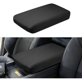 INTGET for 2024 2025 Lexus GX 550 Center Console Cover Leather with Thin Pad Center Arm Rest Cover Middle Console Protector for Lexus GX 550 Accessories 2024 2025 (Black Stitches)