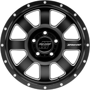 ProComp Alloys 5173-21055 Black Wheel with Alloy Steel (20 x 10. inches /5 x 150 mm, -18 mm Offset)