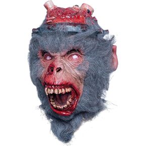 Ghoulish Productions C.P 082 Lab Monkey Mask, Furious Chimp With White Eyes Latex Mask. Ideal For Halloween. Nightmare Makers Line by America Medina. Adult Mask One size latex mask