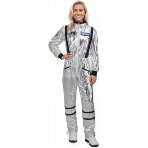 yolsun Womens Astronaut Costume Adult Space Suit Halloween Cosplay Spaceman Costume Dress up