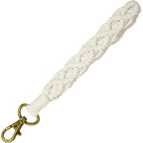 Macrame Keychain Wristlet Lanyard for Women & Girls, Cute Boho Woven Bracelet with Clip Hook for Keys & ID Badges