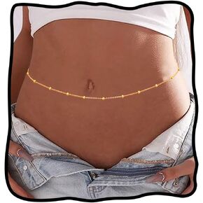Nicute Gold Waist Chain Beaded Belly Chain Body Waist Chains Accessories for Women