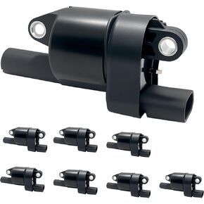 8PCS UF414 Round Ignition Coil Pack for V8 4.8 5.3 6.0 Compatible with Chevy Silverado Tahoe Trailblazer Avalanche Express GMC Sierra Yukon Savana 07 08 09 10 11 12 13 14 15 16 17