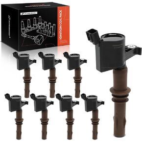 A-Premium 8PCS Coil Coil Coil Coil Coil متوافق مع Ford و Lincoln & Mercury Meetcles-V8 4.6L 5.4L 6.7L 7.3L-Expedition 2008-2014 ، Explorer 2008-2010 ، F-Series 2008-2019 ، Navigator 2008-2014