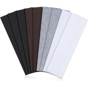 عصابات رأس Wisecy للنساء غير المنزلقات - 9pcs شريط شعر مرن للنساء للشعر النسائي ، وعصابات العرق من القطن الناعم للنساء للنساء لتمرين اليوغا الجري