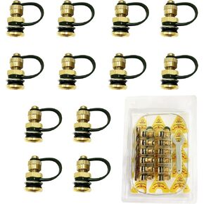 12 Pack Gas Can Vent Caps and Kits With Lanyard Attached Cap for Fuel Tank Water Jug - Allows Faster Flowing (Durable)