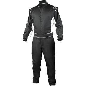 K1 Race Gear Challenger SFI 3.2A/1 Auto Racing Suit Black/White- 20-CHL-NW-M - Size: M