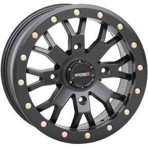 System 3 SB-4 Beadlock 14x7 ATV/UTV Wheel - Matte Black (4/156) 4+3 [14S3-3157]