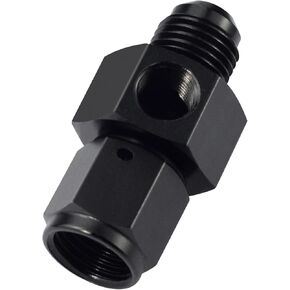 6AN Male Flare to -6 Female Swivel with 1/8 NPT Gauge Port Fuel Pressure Take Off Fitting Adapter Aluminum