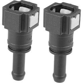 X AUTOHAUX 2pcs Fuel Line Quick Connect Straight Push-On Single Barb Fuel Hose Adapter Connector for 5/16 to 5/16 Rubber Tubing