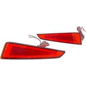 Red Lens Triangle LED Bumper Reflector Lamps Compatible with Lexus RX350, RX450h 2016-2020 RX350L base 2018-2020 RX450hL base 2018-2019