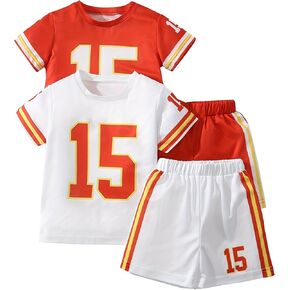 4 Pcs Boys Clothes Athletic Outfits Set Shorts and Performance T-Shirt Crew Neck Summer Kids Outfit Size 4-12Y
