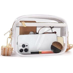 Clear Bag Stadium معتمدة ، محافظ Crossbody Bag الصافية للنساء للحفلات الموسيقية والرياضة والمهرجانات