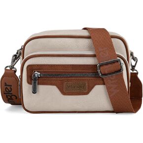 حقيبة Wrangler Crossbody للنساء نباتي نباتي خمر متعدد الجيب كروس كتف الكتف مع حزام قابل للتعديل