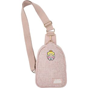 Super Mario Brothers Princess Peach Sling Bag With Adjustable Strap