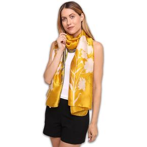 Trillion London® Silk Scarf | Long Neck Scarf for Women | Ladies Lightweight Scarves | Shawl Wraps | Suitable for Daily Life
