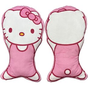 Hello Kitty Snuggle Pillow | Hello Kitty Home Goods | Hello Kitty Pillow Plush | Hello Kitty Pillow Cover Included | Pink/White | 15" | Officially Licensed