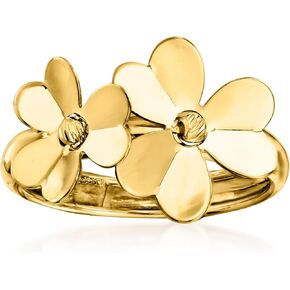 Ross-Simons Italian 14kt Yellow Gold Flower Ring