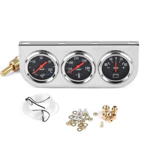 52mm(2’’) Triple Gauge Set, Oil Press,Water Temp,Volt Meter Gauge 3-in-1 Removable Gauge Universal for 12V Car, SUV, Truck, Motorcycle, Tractor