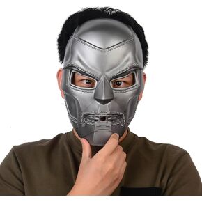Hero Dr Doom Mask, Halloween Full Face Latex Cosplay Mask, Costume Mask for Adults, Men, Women Masquerade Masks