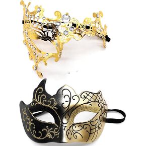 Couple Masquerade Masks Set Venetian Party Mask Halloween Mask Mardi Gras Masquerade Mask for Women Men