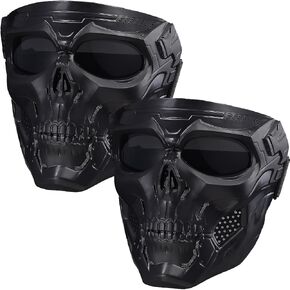2 PCS Airsoft Mask Paintball Mask Full Face Tactical Mask Skull Mask