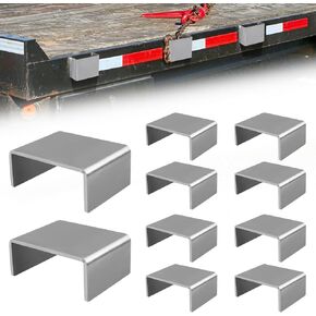 12 Pcs Heavy Duty Weld On Trailer Stake Pockets | Raw Steel Weld-On Design for 2'' x 4'' Wood Stakes | Stake Pocket Anchors for Flatbed Trailers and Trucks