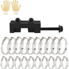 CV Boot Clamp Pliers, CV Axle Boot Clamp Pliers, 20Pcs Single Ear Hose Tool with Glove