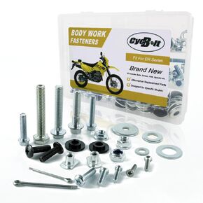 120PCS Dirt Bike Bolt Kit Fit for DR-Z400 DR-Z250 DR-Z125 DR-Z110 DR-Z70 DR800 DR650R RS RSE SE S DR600 DR350 DR250 DR200SE DR125 Bodywork Bolts Screws Fasteners Kit
