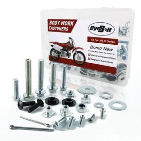 120PCS Dirt Bike Bolt Kit Fit for XR400R XR400M XR650R XR600R XR250R XR230R XR200R XR80 XR50R XR70R XR100R Bodywork Bolts Screws Fasteners Kit