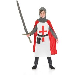 Fun Shack Kids Crusader Costume Boys Kids Knight Assume for Boys ، Boys Knight Costume Kids ، Medieval Knight Costume Boys