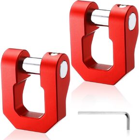 Blulu 2 Pack 3/4 Inch D Ring Shackle, 68, 000 Lbs Break Strength with 7/8 Inch Pin, Tow Shackle for Tow Strap, Winch, Off-Road Vehicle Recovery, Aluminum