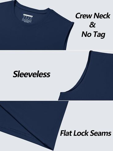Men's Sleeveless Tank Top Quick Dry UPF 80+ Sun Protection Lightweight Athletic Gym Workout Muscle Shirts in Kuwait