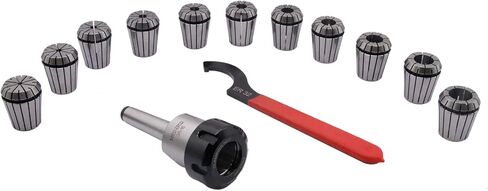 أداة تشاك MT3 مع 11 قطعة ER32 1/8" - 3/4" مجموعة أطواق زنبركية و1 قطعة مفتاح ربط لآلة الطحن والمخرطة والحفر in Kuwait
