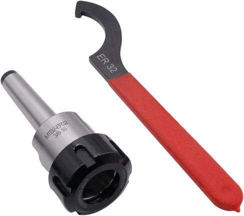 أداة تشاك MT3 مع 11 قطعة ER32 1/8" - 3/4" مجموعة أطواق زنبركية و1 قطعة مفتاح ربط لآلة الطحن والمخرطة والحفر in Kuwait