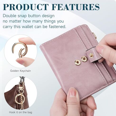 Aphison محفظة صغيرة محفظة RFID حظر الجلود نحيف محفظة سيدات BIFOLD مع جيب عملة بطاقة ائتمان بطاقة الائتمان in Kuwait