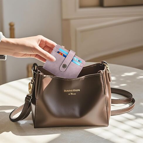 Aphison محفظة صغيرة محفظة RFID حظر الجلود نحيف محفظة سيدات BIFOLD مع جيب عملة بطاقة ائتمان بطاقة الائتمان in Kuwait