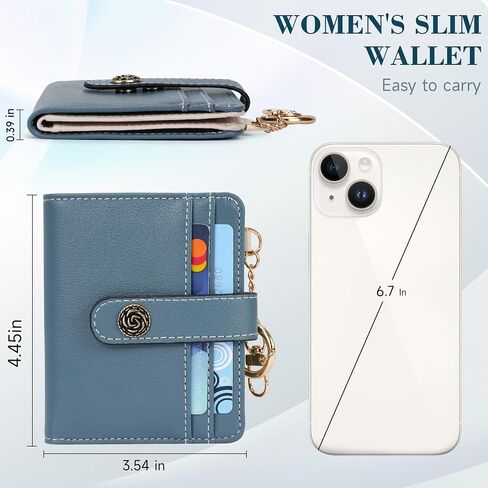 Aphison محفظة صغيرة محفظة RFID حظر الجلود نحيف محفظة سيدات BIFOLD مع جيب عملة بطاقة ائتمان بطاقة الائتمان in Kuwait