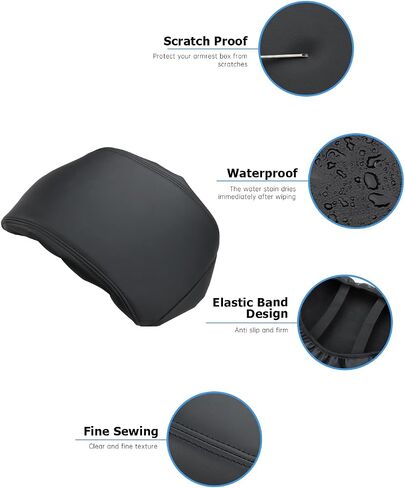 INTGET for 2024 2025 Lexus GX 550 Center Console Cover Leather with Thin Pad Center Arm Rest Cover Middle Console Protector for Lexus GX 550 Accessories 2024 2025 (Black Stitches) in Saudi Arabia