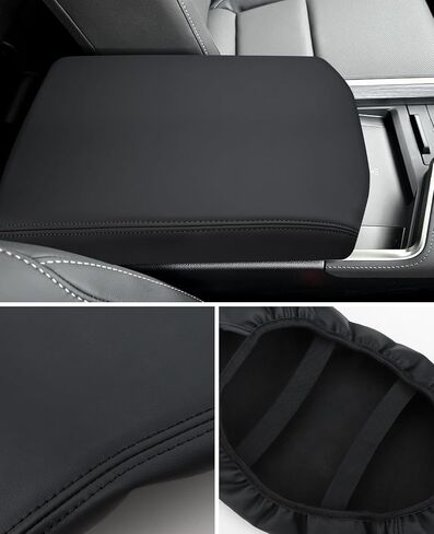 INTGET for 2024 2025 Lexus GX 550 Center Console Cover Leather with Thin Pad Center Arm Rest Cover Middle Console Protector for Lexus GX 550 Accessories 2024 2025 (Black Stitches) in Saudi Arabia