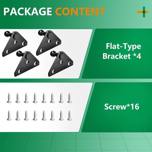 10 MM Ball Stud Mounting Bracket for Gas Strut, 4 Pack of Gas Shock Mounts Bracket Fit for Lift Support in Kuwait