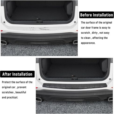 YOJOJOCO Exterior Rear Bumper Protector Compatible with Chevy Equinox 2024 2023 2022 2021 2020 2019 2018 Accessories ABS Material Rear Bumper Guard Trunk Sill Protector (Carbon Fiber Texture) in Saudi Arabia