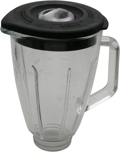 5 Cup 40 OZ round Glass Blender Pitcher&Container&Replaces jar with cross blade and Jar bottom, Compatible with Hamilton Beach Commercial Bar Blenders ：901,908, 909,910, 918, 919 (5-Cup Glass Jar) in Kuwait